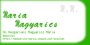 maria magyarics business card